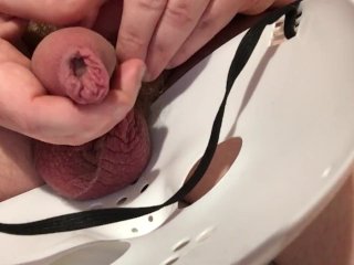 Foreskin Play and Mask Cum