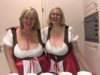 Oktoberfest - 2 busty topless blondes