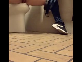 Quick pee off the side of the toilet