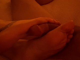 Wife footjob