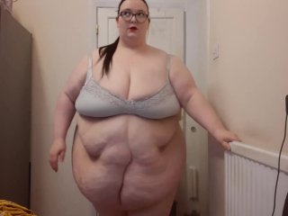 SSBBW BBW THONGS AND LEATHER LEGGINGS TRY ON