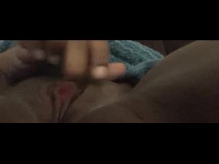 Clit jumping orgasm with Ebony teen