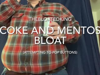 coke and mentos bloat button popping