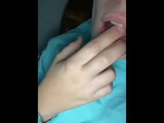 Licking my cum!