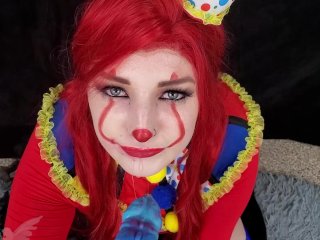 Teen Clown Takes HUGE Creampie By LARGE Bad Dragon Toy - Full Video