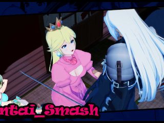 Sephiroth fucking Princess Peach, cum inside her pussy - Super Smash Bros. Hentai