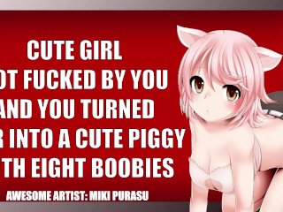 Transformation of a girl into a pig while you are fucking her HARD [ASMR]