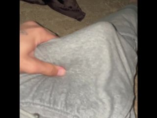 HORNY & ALONE BIG COCK STROKE. Roommate almost CAUGHT ME!