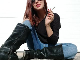 Smoking, Leather Boots and Denim