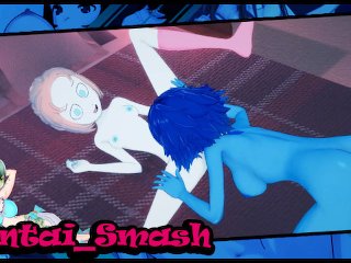 Lapis and Pearl fucking upstairs, licking pussy and tribbing - Steven Universe Hentai.