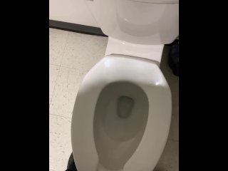 Guy in uniform pissing in work bathroom
