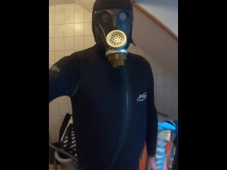 Gasmask with Neoprene suit