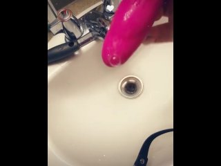 My sticky juices after ploughing myself with my vibe~ (Short vid)