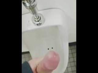 Cockdevotee Jerk Off In Public Urinal