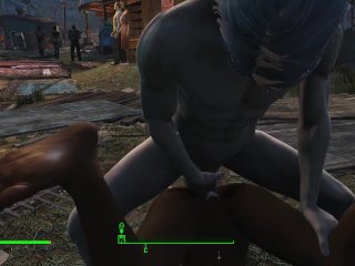 A porn adventure of a beautiful American woman in Fallout 4  Porno Game 3d