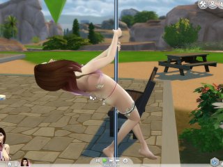 Ashlyn The Sexy Little Sim Dances For her Daddy :P