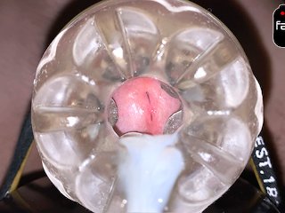 Hot Guy Cumming Alot Inside of Fleshlight While Moaning Loud - 4K