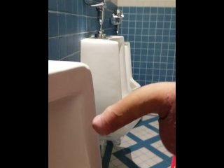 Johnholmesjunior CAUGHT jerking huge cock in busy vancouver park bathroom real risky