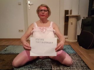 stupid forehead slut rubs her clitty and sucks black huge cock to become a cumdumb bimbo sissy