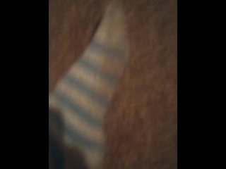 Cute Fuzzy Striped Dirty Socks (No Audio)