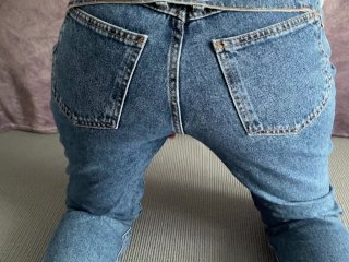 Doggystyle in jeans excites!