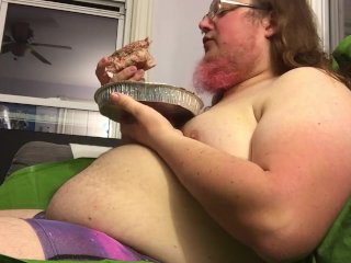 10/6/2019: Eating two extra cakes I baked by accident