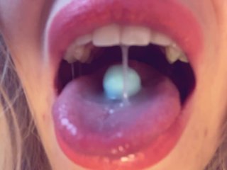 SWALLOWING mr Blue: Come play inside my GIANTESS MOUTH /ASMR VORE/ HQ - close up