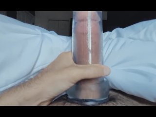 Edging Cock with Penis Pump, Big Thick Cock 