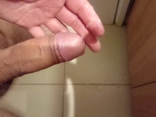 Jerk off cum on door Gotta clean