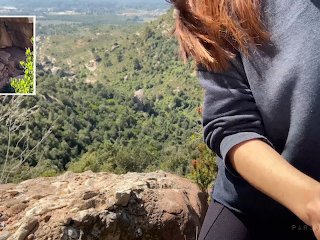 Holyday trekking - Amateur Spanish couple caught flashing strangers fucking in the nature