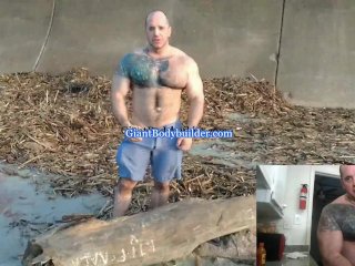 muscle guy in the beach