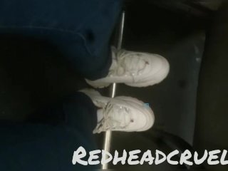 Take off Stinky sneaker in Bus