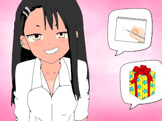Hayase Nagatoro sex at school cumming in panties
