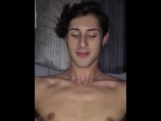 Twink gets fucked and covered in cum