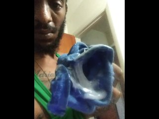 1:24Pm the wiping up of my cumshot in my undies