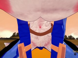 Star Fox Pokemon Furry Hentai - POV Krystal x Lucario Boobjob blowjob and fucked