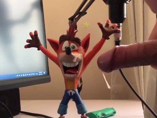 Cumming on Crash Bandicoot figurine 2