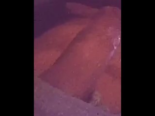 Grainy stroking my hard cock
