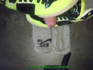 Cum on grey Nike SB Socks (request by a friend)