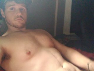 Hot guy with big dick solo masturbation in bed