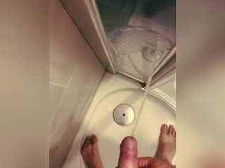 I love pee in the shower, can see the feet  ( volume up )