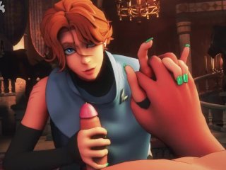 Sypha Belnades Gives you a HANDJOB while holding your hand