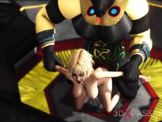 Alien sex! A hot super blonde gets fucked by Anubis on the exoplanet