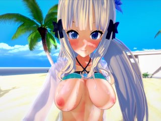 [POV] SEX ON THE BEACH WITH SAREN SASAKI - 4K PRINCESS CONNECT PORN