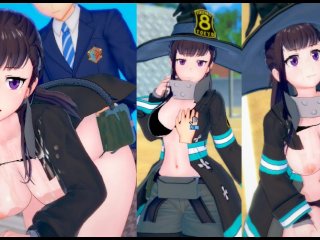 【エロゲーコイカツ！】炎炎ノ消防隊(Fire Force) 茉希尾瀬3DCG巨乳アニメ動画[Hentai Game Koikatsu! Maki Oze(Anime 3DCG Video)]