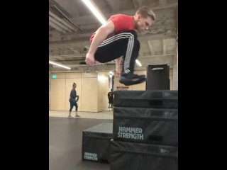 Box jumping at the gym lol