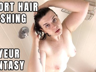 Short Hair Washing Voyeur Fantasy