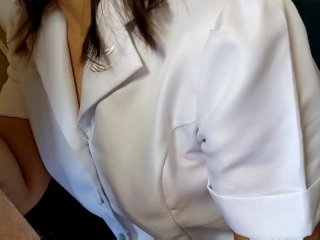 痴女ナースの即尺濃厚フェラ　変態夫婦　日本人　素人撮影