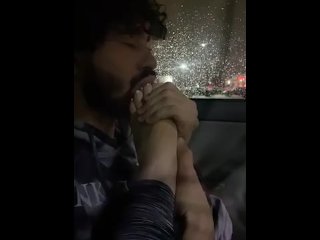 Worshipping her feet