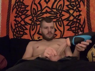 Sam Samuro - Cumming Twice in my Extreme Tight Toy while Watching World of Warcraft Porn Comp😳